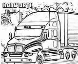 Coloring Pages Truck Kenworth Trucks Big T2000 Kids Colouring Car Mack Cars These Book Choose Board sketch template