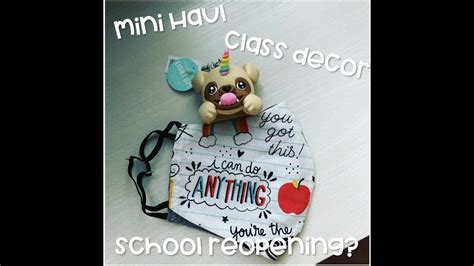 mini teacher haul school reopening classroom decor youtube
