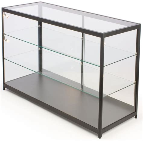 Free Standing Glass Display Case 60 X 38 X 23 3 4 Inch Framed In