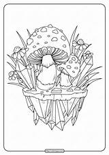 Coloring Mushrooms Printable Adult Pages Book Cute High Coloringoo Whatsapp Tweet Email Drawing Visit sketch template