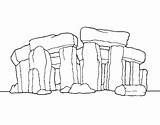 Stonehenge Coloring Coloringcrew sketch template