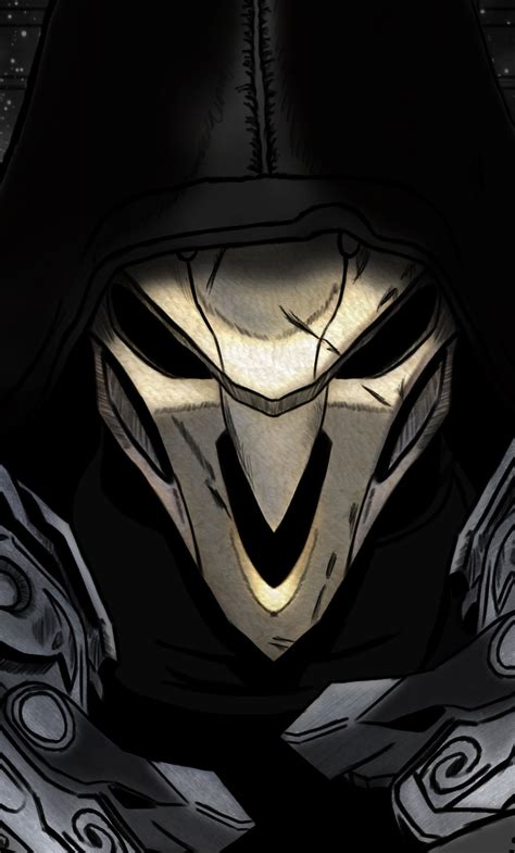 reaper overwatch art  iphone  hd