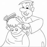 Barber Coloring Pages Colouring Clipart Hair Cutting Drawing Cartoon Professions Getcolorings Color Getdrawings Printable Webstockreview sketch template