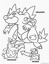 Coloring Feraligatr Coloring4free sketch template