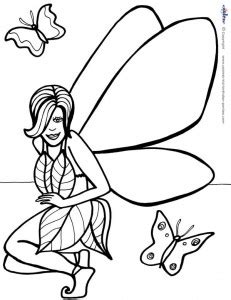 printable fairy coloring page  coolest  printables