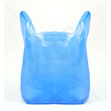 blue recycled plastic carrier bag xx  micron heavy strength