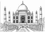 Taj Mahal Coloring Pages Colouring India Coloriage Printable Adults Adult Sketch Bollywood Palace Difficult Color Popsugar Print Du Para Drawing sketch template