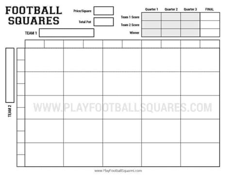 square football board works play football squares