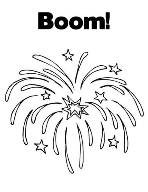 firework clipart colouring pages july colors  year coloring pages