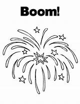 Fireworks Coloring Clipart Pages Firework July Clip Colouring Printable Year Color Boom Kids Fourth Library Getdrawings Box Choose Board Cliparts sketch template