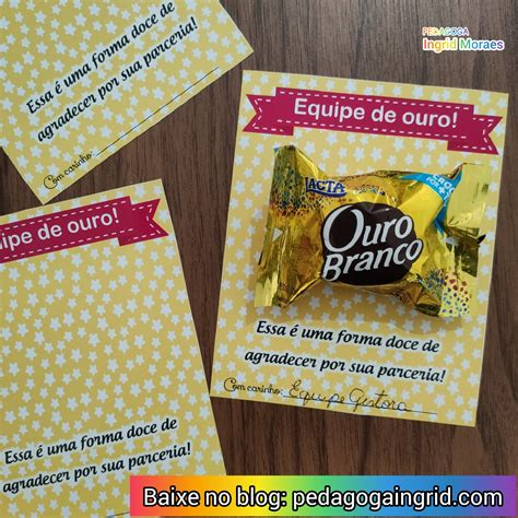 lembrancinha  equipe cartao equipe de ouro