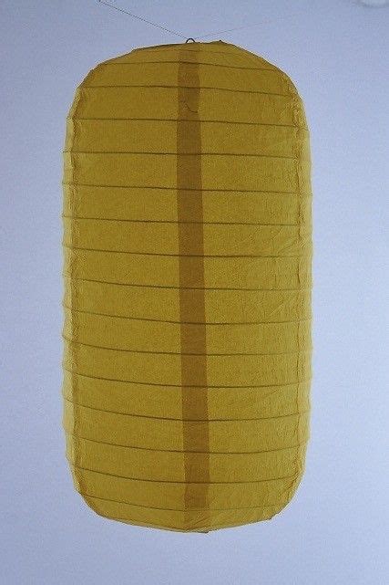 gele japanse langwerpige hanglantaarn gemaakt van rijstpapier eenvoudig  gebruik diameter