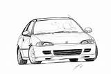 Civic Honda Eg Hatch Sketch Drawing Drawings Deviantart Hatchback Si Car Auto Jdm Coloring Pages Line Coupe Choose Board Sketches sketch template