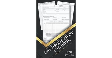 uas pilot log book drone flight log book repair logbook maintenance log book  creative