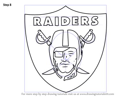 learn   draw oakland raiders logo nfl step  step drawing