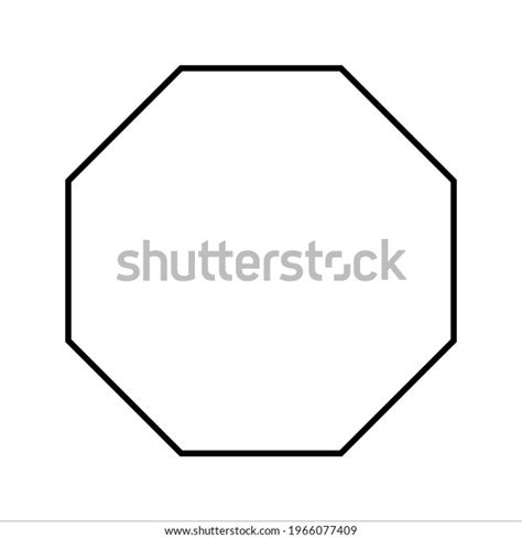 octagon shapes outlines fill colors fields stock vector royalty
