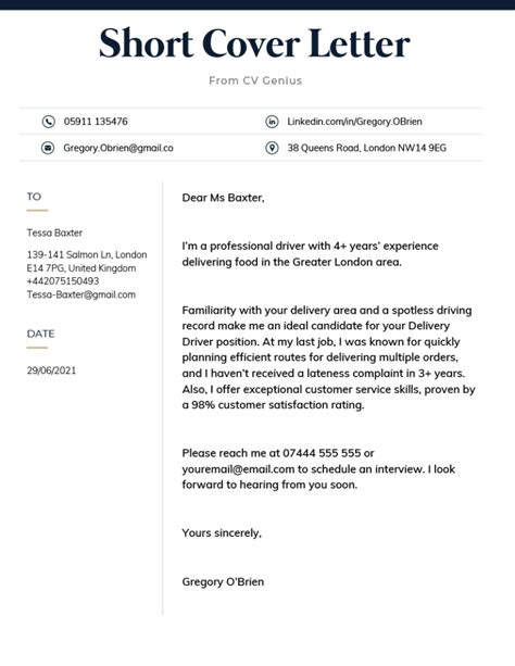 good cover letter examples  uk jobs