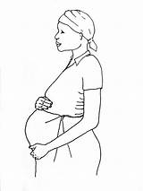 Pregnant Drawing Woman Line Illustration Getdrawings sketch template