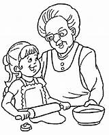 Nonna Colorare Nonno Animate Puoi sketch template