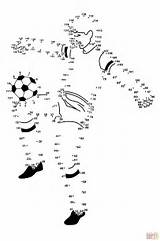 Dot Soccer Player Coloring Sports Printable Dots Relier Pages Sport Football Point Kids Printables Connect Supercoloring Worksheets Players Zahlen Nach sketch template