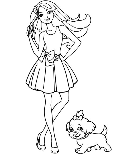 barbie coloring page  girl  print   coloring home