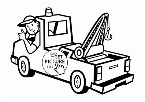 incredible tow truck coloring pages