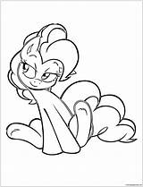 Pie Pinkie Pony Little Pages Coloring Sit Color sketch template