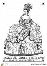 Antoinette Reine Xiv Histoire Coloriages Hugolescargot Princesse Partager sketch template