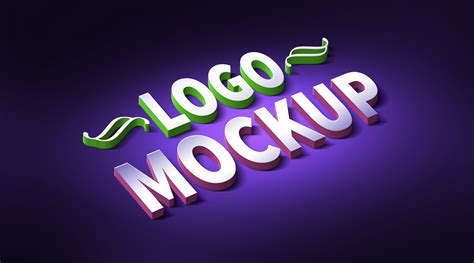 logo text effect mockup psd graphicsfuel