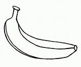Coloring Banana sketch template