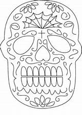 Mask Skull Dead Printable Coloring Masks Sugar Pdf Leehansen Printables sketch template