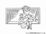 Penalty Kick Coloring Soccer Kids Pages Sheet Title sketch template