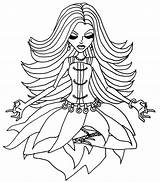 Monster High Spectra Coloring Pages Vondergeist Haunted Cool Getcolorings Printable sketch template