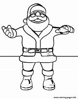 Santa Body Coloring Claus Christmas Pages Printable Print sketch template
