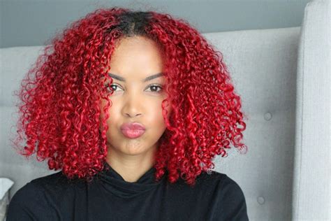Naturally Curly Bright Red Hair Natural Red Hair Dyed Natural Hair