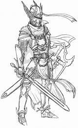 Paladin Skyrim Knight sketch template