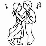 Coloring Pages Tango Dancing Children Dance Drawing sketch template