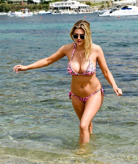ashley james hot in bikini having fun on the beach in mykonos greece