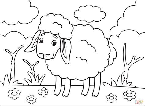 sheep coloring page  printable coloring pages
