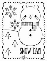 Coloring Snow Pages Printable Kids Color Sheets Activity Nod Christmas Getcolorings Days Colori sketch template