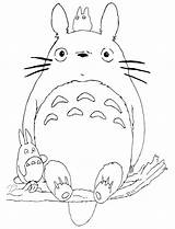 Totoro Sentado Adorable Colorironline sketch template