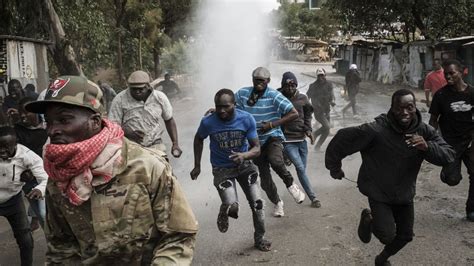 nairobi engulfed  chaos  anti tax protestors clash  police nkumba university news