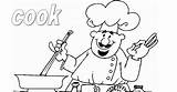 Cook Coloring sketch template