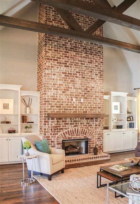 exposed brick fireplace ideas chimneydecorlivingroom white brick
