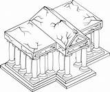 Tempio Disegno sketch template