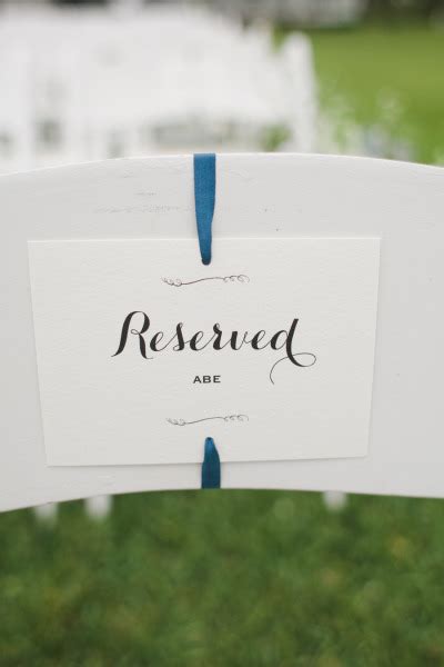 wedding stationery inspiration reserved signs