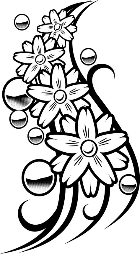 colouring page   flower balls tattoo  coloring