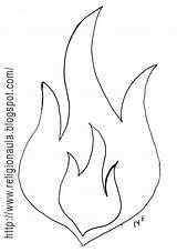 Fuego Fiamma Lengua Cerca sketch template
