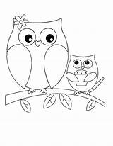 Coloring Owl Pages Cute Print Printable Color Getcolorings sketch template
