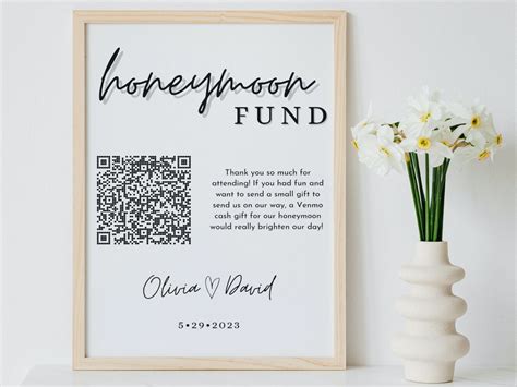 honeymoon fund sign template venmo honeymoon  wedding cash gift